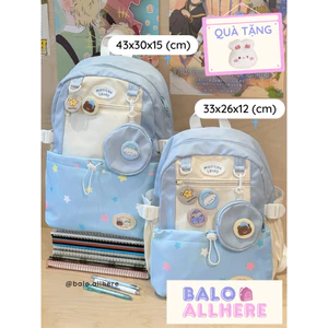 BaLo (XINHXINH) [ORDER] Balo Nữ Dễ Thương, Cặp Sách Chống Nước Có Móc Khóa Ví BL156