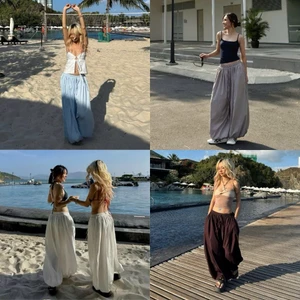 Quần Balloon Pants Nữ Cạp Chun Hari Ống Boom Bo Gấu Form Rộng Cá Tính Đi Biển Du Lịch Mùa Hè 47
