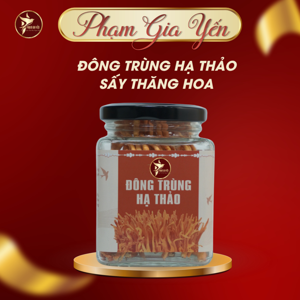 Hũ 5 Gram Đông Trùng Hạ Thảo Loại 1 Sấy Thăng Hoa  - Yến Sào Phạm Gia