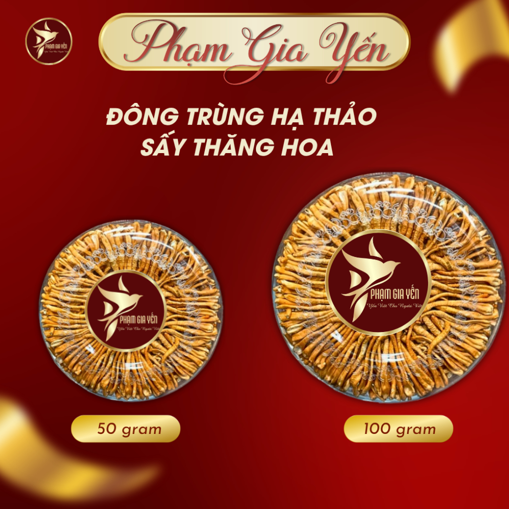 Đông Trùng Hạ Thảo Loại 1 Sấy Thăng Hoa ( 50 -100 gram ) - Yến Sào Phạm Gia