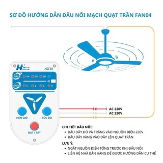 Bộ Điều Khiển Từ Xa Cho Quạt Trần MH-Fan04 Mới, Hộp Số Quạt Trần Điều Khiển 220V Hàng Chính Hãng