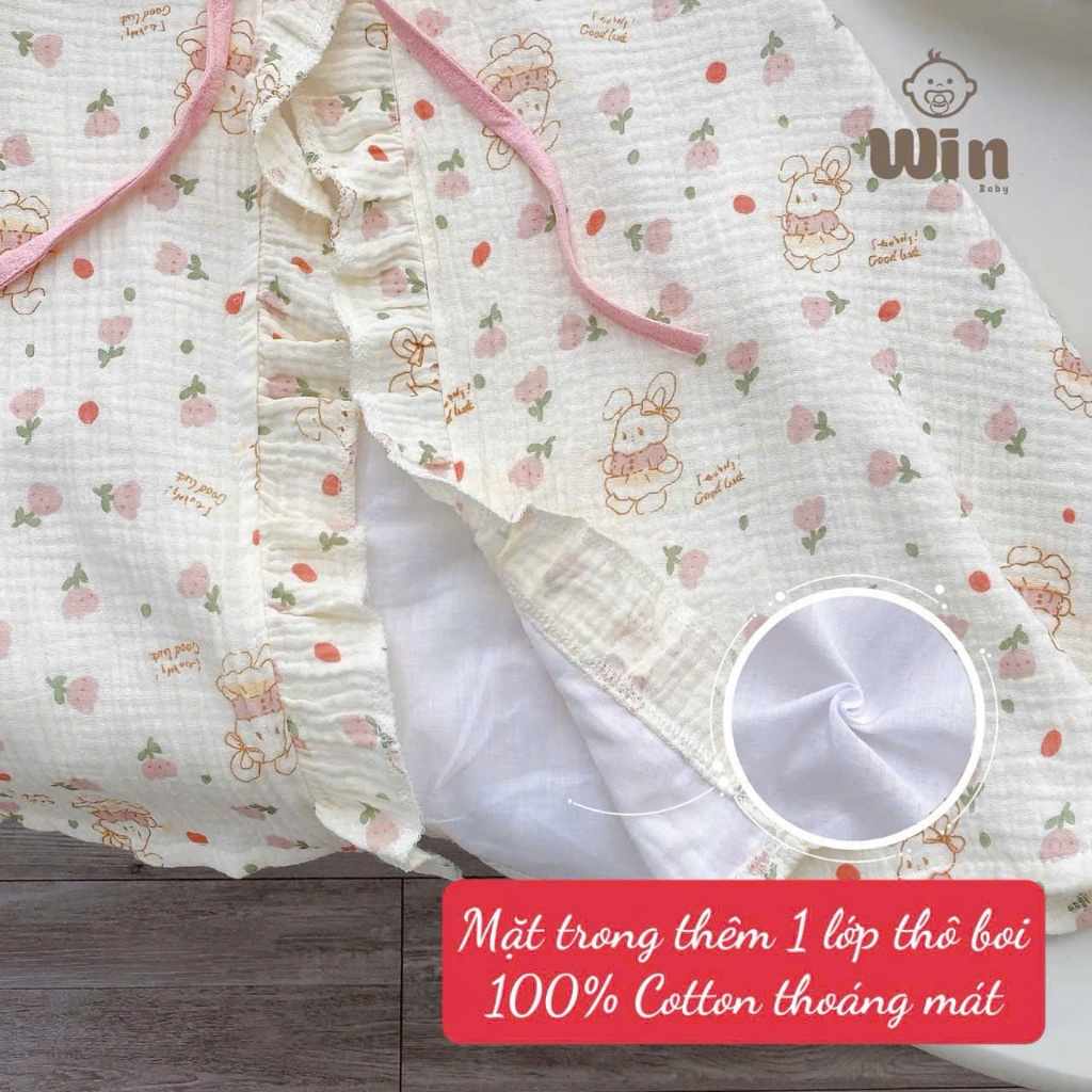 CN02-kèm mũ kính] Áo choàng chống nắng 4 lớp cho bé, vải xô muslin cao cấp, Chắn gió, chăn bụi, chống giọt bắn cho bé