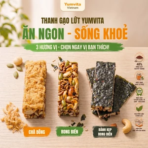 Thanh Gạo Lứt Năng Lượng 3 Vị Chà Bông/ Rong Biển/ Bánh Kẹp Rong Biển Yumvita