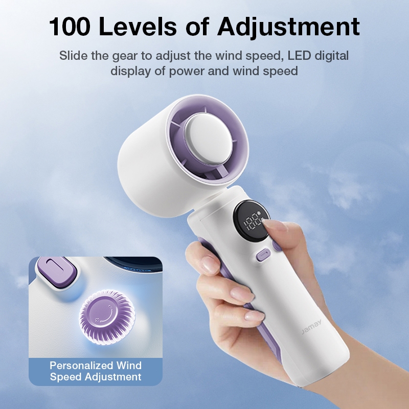 JAMAY Quạt mini cầm tay sạc tích điện có Sò lạnh màn hìnhLED quạtTurbo 100 tốc độ gió 30000RPM 8000mAh 22hsửdụng FS930 C | BigBuy360 - bigbuy360.vn