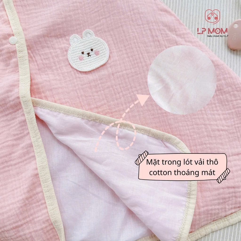 [CN03+ Mũ Kính] Áo choàng chống nắng 3 lớp cho bé, chống bụi chống giọt bắn, tai gấu bảng màu pastel Phong cách Hàn