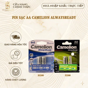Pin Sạc AA Camelion AlwaysReady dung lượng cao 2500mAh Pin Tiểu 2A dùng cho micro, khóa cửa từ, chuột, đồ chơi trẻ em