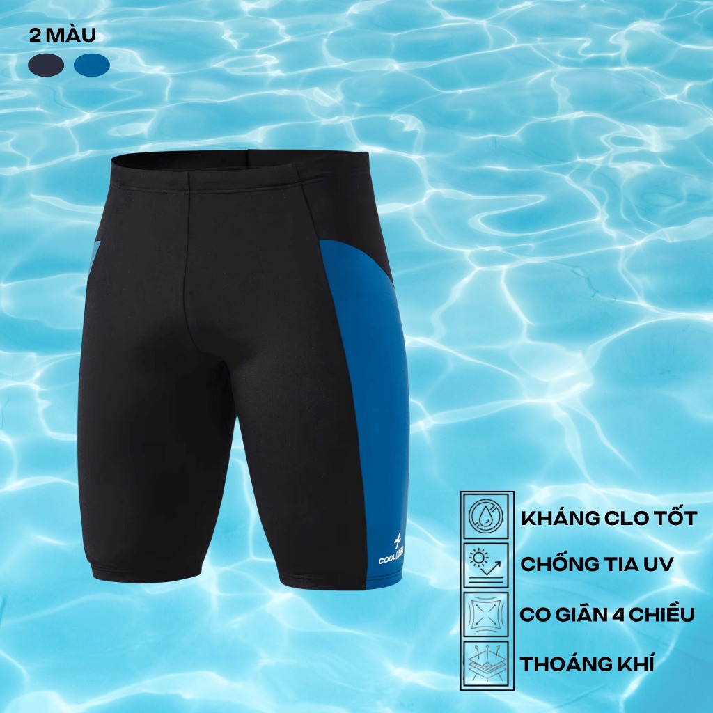[MUA 2 GIẢM 15%]BST Quần bơi nam 9inch bền bỉ, nhanh khô, chống bám nước, chống UV, đồ đi biển Coolmate