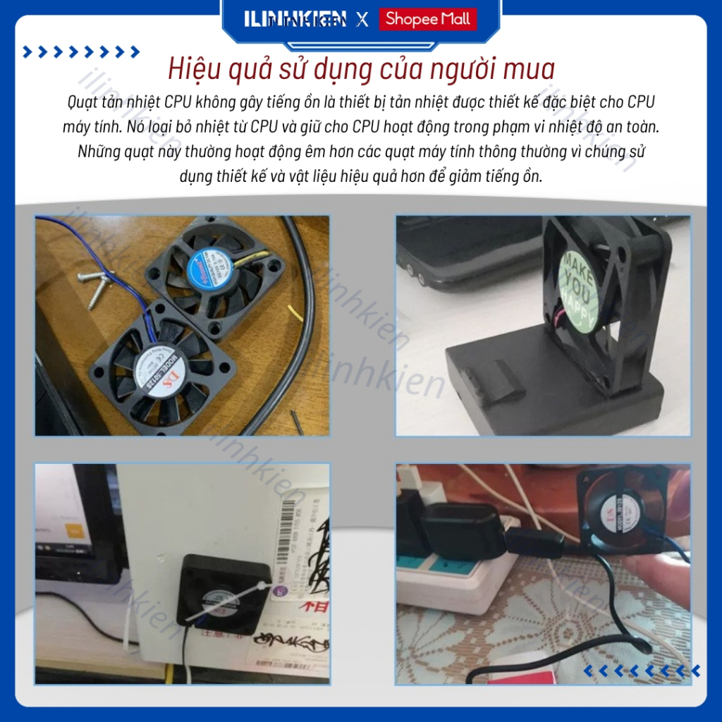 Quạt tản nhiệt 12V đầy đủ các kích thước chất lượng cao ilinhkien.
