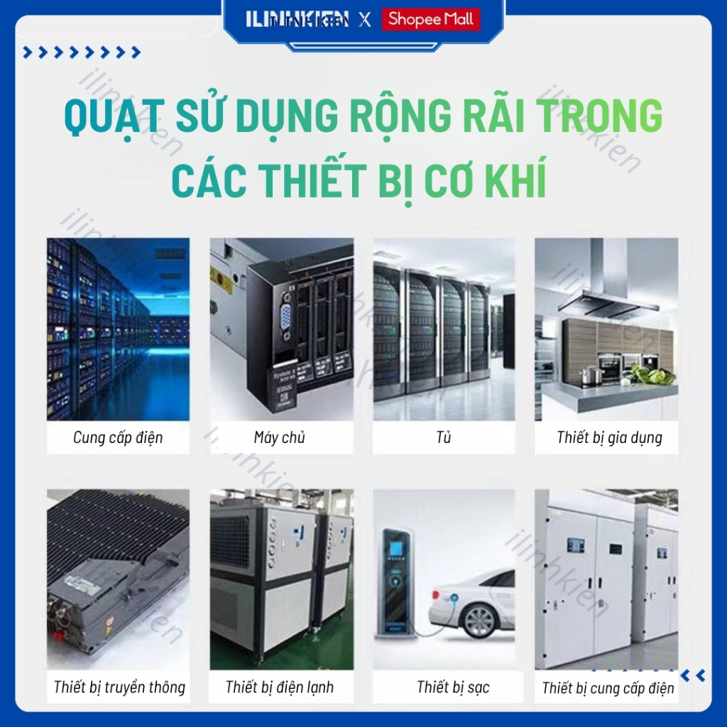 Quạt tản nhiệt 12V đầy đủ các kích thước chất lượng cao ilinhkien.