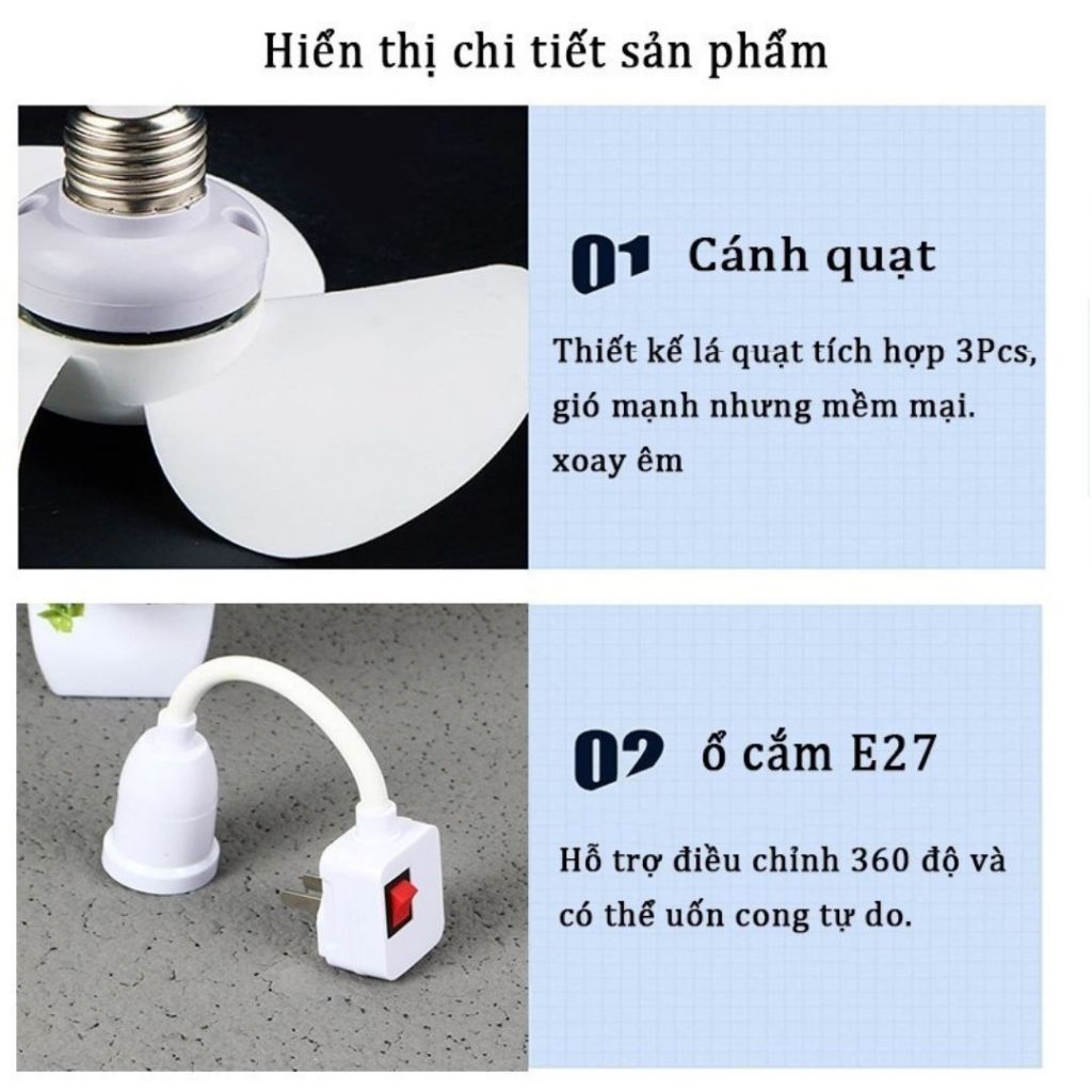 Quạt Mini Cắm Điện ALO HOME Quạt Treo Tường Gọn Nhẹ Dùng Nhà Bếp Nhà Tắm Phòng Nhỏ Có Công Tắc