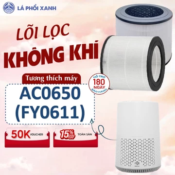 Lõi lọc không khí tương thích máy lọc AC0650 - Lõi lọc thay thế cho máy lọc không khí FY0611