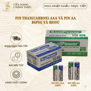 Hộp 40 pin than(carbon) AA,AAA SealPower Chất lượng cao. Pin tiểu,pin đũa 1.5V R6P,R03 dùng cho thiết bị gia đình...