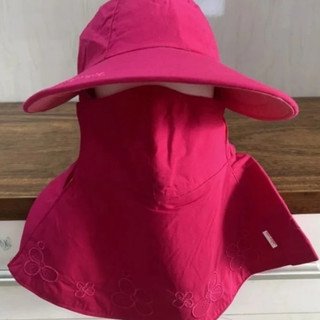 Mũ chống nắng Vành Rộng Kèm Khẩu Trang vải - COTTON THÊU