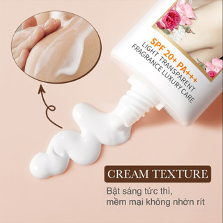 SADOER Kem Dưỡng Trắng Body Vitamin C 100ML - Trắng Da Tức Thì, Chống Nắng SPF20+++, Không Bết Dính