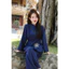 Bộ Đồ Lam Nữ Pháp Phục Nữ Đi Chùa - Hoa Tiết Hoa Sen Thêu Chất Liệu Vải Đủi Vân Mây Mềm Mịn - DL004