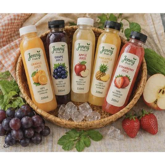 [ JENNY FRUIT ] [ HỎA TỐC ] NƯỚC ÉP TRÁI CÂY NGUYÊN CHẤT 330ML/1CHAI