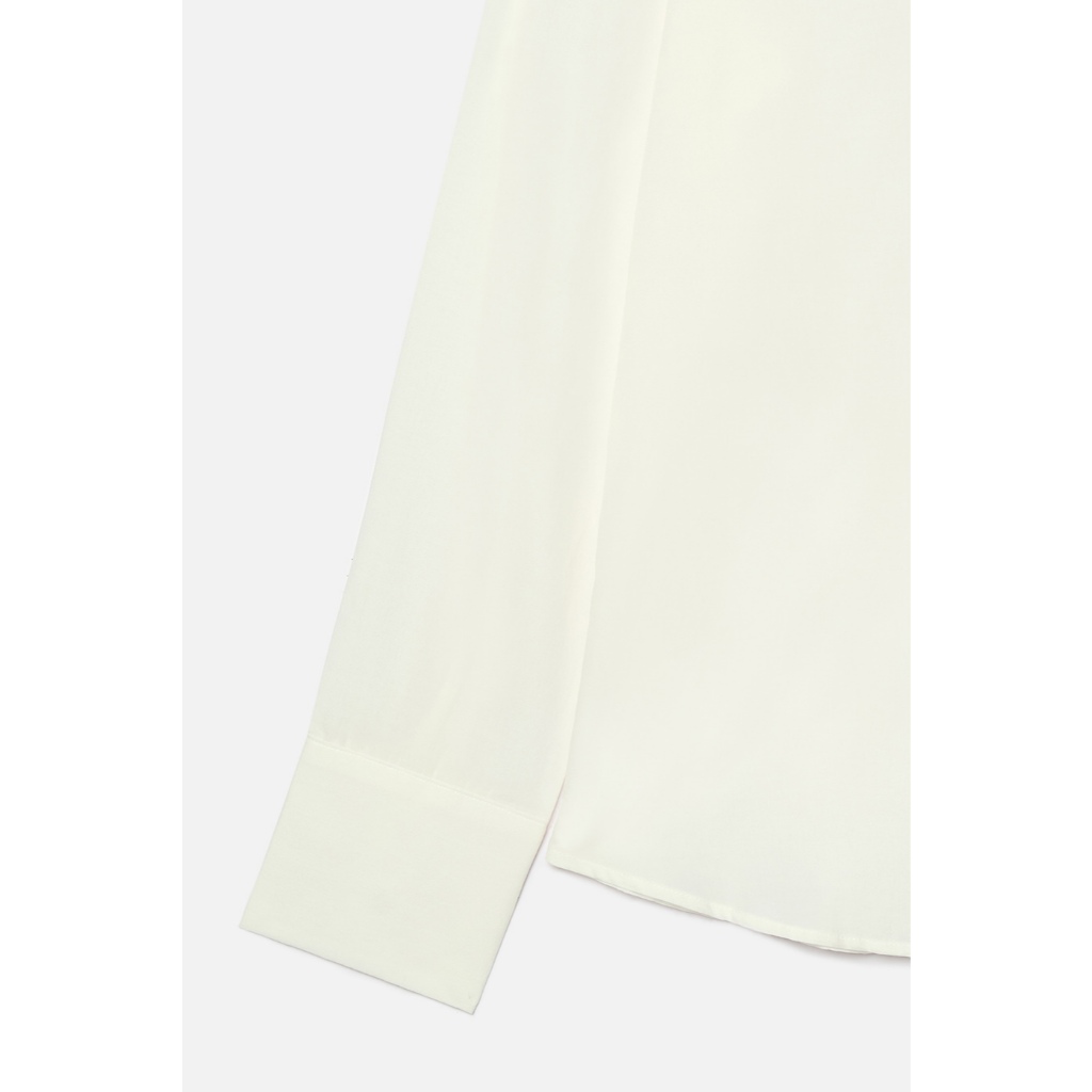 Áo Sơ Mi Nữ Trắng Tay Dài Chất Cotton Thời Trang Công Sở Ninomaxx 2506005