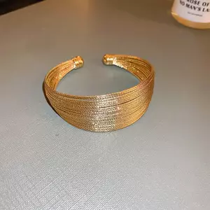 HOLIE Vòng tay mở không đều bằng kim loại nhiều lớp dành cho nữ thiết kế thời trang đơn giản đồ trang trí tay