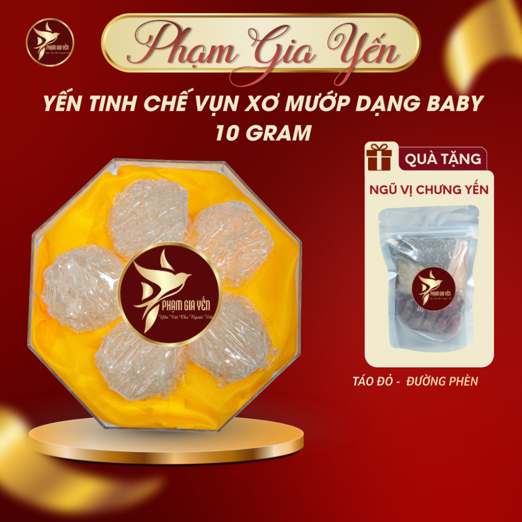 Yến Vụn Đắp Tổ Dạng Viên Baby Dùng Thử 10 Gram Nguyên Chất 100% - Yến Sào Phạm Gia