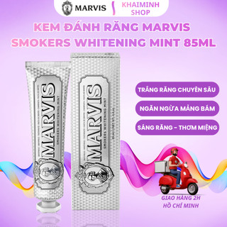 MARVIS | Kem Đánh Răng MARVIS SMOKERS WHITENING MINT 85ml (Hương bạc hà) - Hơi thở thơm mát hỗ trợ trắng răng