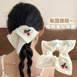 Dây buộc tóc chun thêu hoa nổi