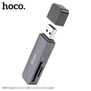 Đầu đọc thẻ nhớ Hoco HB45 đầu USB 2.0 - hỗ trợ khe microSD/SD (Cam) - Phụ Kiện Nhất Tín