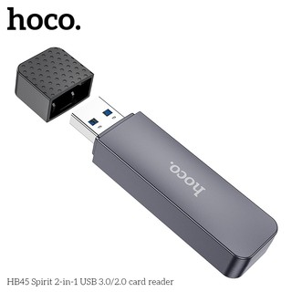 Đầu đọc thẻ nhớ Hoco HB45 đầu USB 2.0 - hỗ trợ khe microSD/SD (Cam) - Phụ Kiện Nhất Tín
