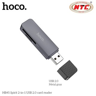 Đầu đọc thẻ nhớ Hoco HB45 đầu USB 2.0 - hỗ trợ khe microSD/SD (Cam) - Phụ Kiện Nhất Tín
