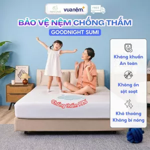 Ga Chống Thấm Vua Nệm Goodnight Sumi Cho Mẹ Và Bé - Ga Giường Thun Lạnh Chống Nước Tuyệt Đối