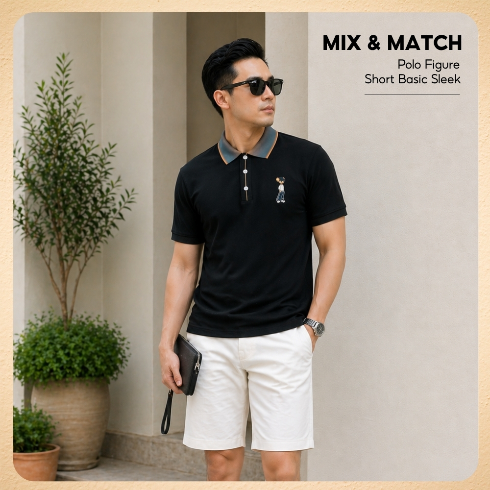 Áo polo FIGURE hiệu ứng loang màu cực quang độc đáo, vải Cotton Micro dệt mịn thoáng mát, bền form lâu - FEAER