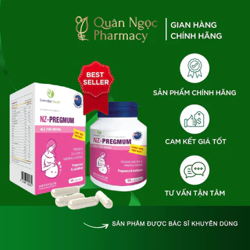 [CHÍNH HÃNG] Vitamin Bầu Omega 3, DHA Cho Bà Bầu NZ-PREGMUM Cung Cấp Vitamin D , Canxi Hỗ Trợ Toàn Diện