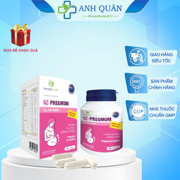 [CHÍNH HÃNG] Vitamin Bầu Omega 3, DHA Cho Bà Bầu NZ-PREGMUM Cung Cấp Vitamin D , Canxi Hỗ Trợ Toàn Diện (hàng chuẩn)
