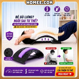 Homee.cok Khung Kéo Giãn Cột Sống Lưng Back Stretcher - Massage Lưng, Nắn Chỉnh Tư Thế, Giảm Đau Vai Gáy