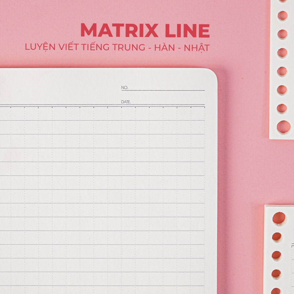 [Đơn 63K Tặng Bút] Giấy Refill Đa Năng Matrix Line Classmate 100GSM Tráng Keo Chống Thấm Ruột Sổ Còng B5 Viết Ngôn Ngữ