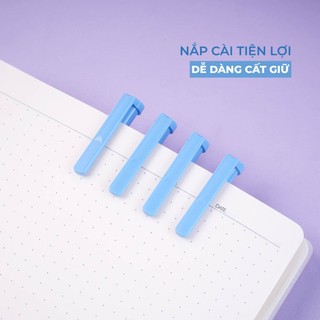 Bút Gel 0.5mm Xanh Đen Tím Classmate, Viết Trơn, Mực Đậm, Bút Bi Cung Hoàng Đạo Nhanh Khô, Nét Mảnh