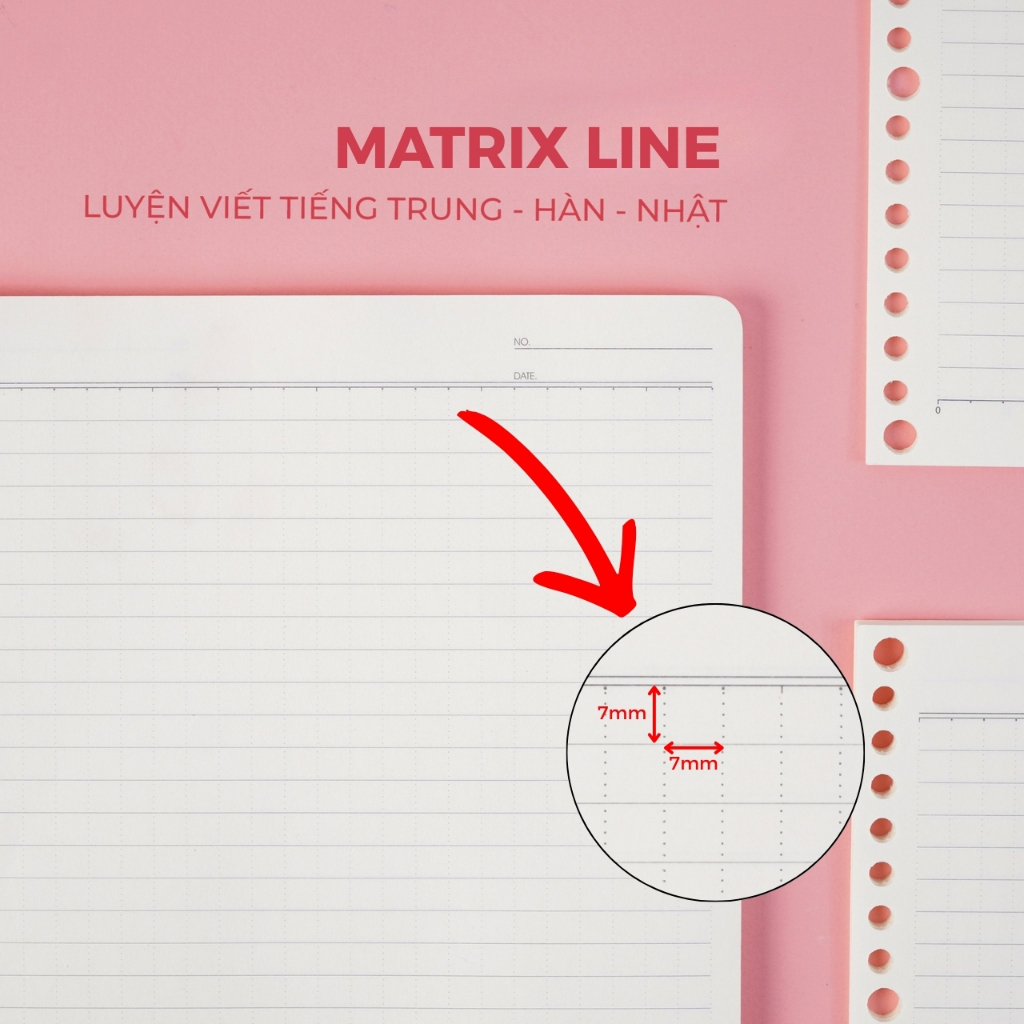 [Đơn 63K Tặng Bút] Giấy Refill Đa Năng Matrix Line Classmate 100GSM Tráng Keo Chống Thấm Ruột Sổ Còng B5 Viết Ngôn Ngữ