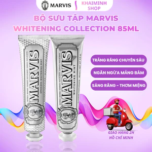 MARVIS | Bộ Sưu Tập Kem Đánh Răng Marvis Whitening Collection 85ml (Whitening Mint & Smokers Mint)