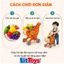 Xe Đẩy Trái Cây Cho Bé ToysLit – Đồ Chơi Nhập Vai, Nhựa An Toàn, Bánh Xe Êm Phát Triển Vận Động
