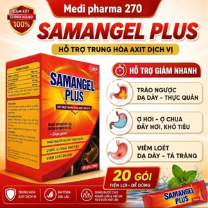 Gói sữa dạ dày Samagel plus, hỗ trợ đau dạ dày, trào ngược dạ dày thực quản ợ hơi ợ chua hộp 20 gói