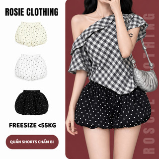 Quần Shorts Nữ Bí Ngô Pumkin Quần Váy Chấm Bi Chất Vải Thun WSH010