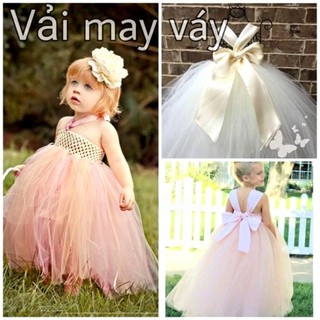 2 mét vải voan lưới mềm đẹp khổ 1m7 trang trí tiệc, may váy tutu nhiều màu