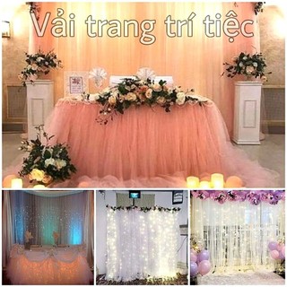 sỉ 10 mét x 1,7m vải voan lưới mềm đẹp trang trí sinh nhật, decor, handmade, may váy tutu công chúa....