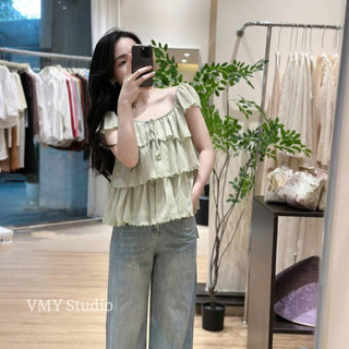 VMY Studio - Áo ren bèo nhiều tầng siêu xinh chuẩn tơ QCCC mềm mát nữ