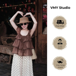 VMY Studio - Áo ren bèo nhiều tầng siêu xinh chuẩn tơ QCCC mềm mát nữ