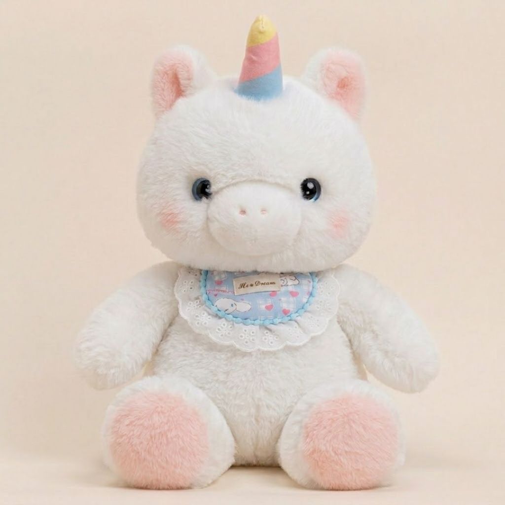 Gấu bông động vật Thỏ Teddy Mèo đeo yếm dễ thương,Thú nhồi bông động vật chạy bộ lông tơ non cao cấp làm quà tặng cho bé