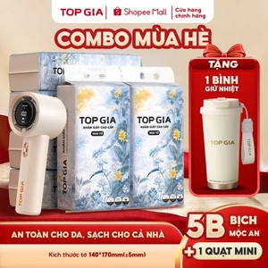 Mua thùng 5 bịch rút đáy mộc an Topgia và một quạt mini cầm tay tặng 1 bình giữ nhiệt cao cấp