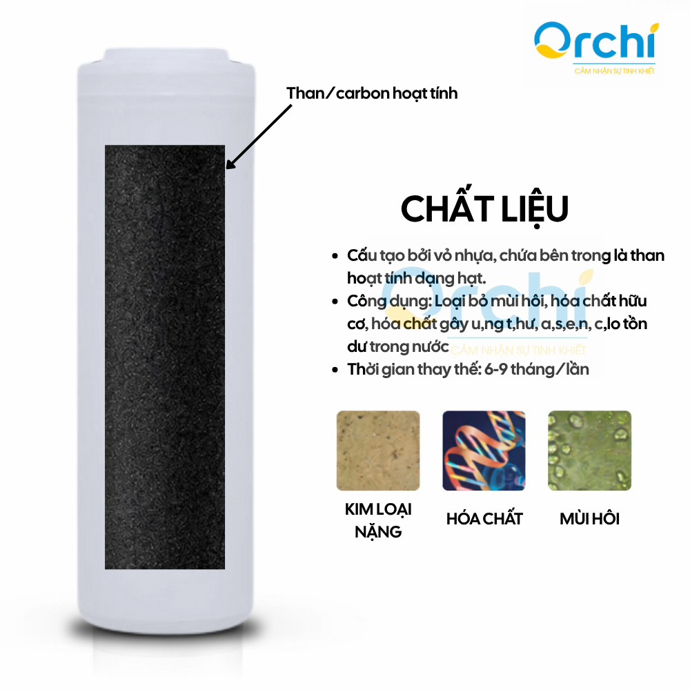 Lõi Lọc Thô Số 2 Kangaroo Extra Than Hoạt Tính Cho Máy Lọc Nước Khử Clo Mùi Hôi Có Trong Nước