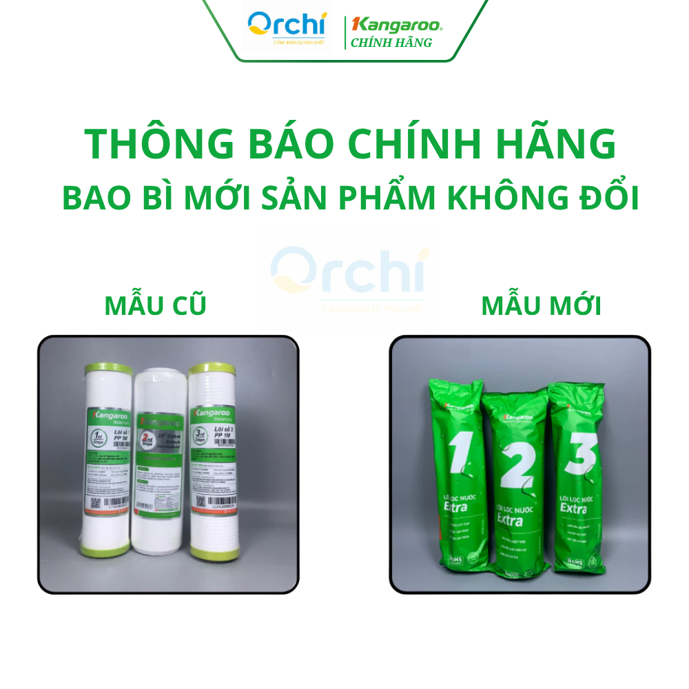 Lõi Lọc Thô Số 2 Kangaroo Extra Than Hoạt Tính Cho Máy Lọc Nước Khử Clo Mùi Hôi Có Trong Nước
