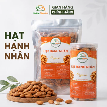 Hạt Hạnh Nhân Sấy Nguyên Vị HOÀNG NGUYÊN (Hạnh nhân Úc Hạt Sáng Hơn Và Mẫy Hơn Hạnh Nhân Mỹ)