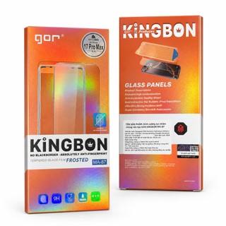 Kính Cường Lực iPhone CHỐNG VÂN TAY, AR Chống Chói Siêu Mượt Chính Hãng Gor x KiNGBON MA-87